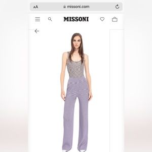 Missoni purple glitter knit pants size 42/ Small